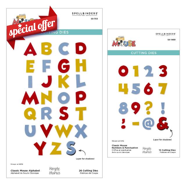 Spellbinders Say Cheese Classic Mouse Alphabet & Numbers Bundle from The Say Cheese Classic Mouse Collectio