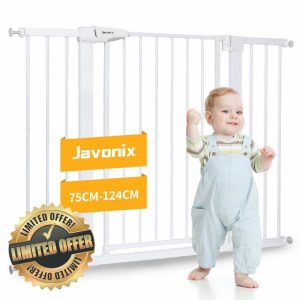 Javonix 92cm Tall Stair Gate without Drilling