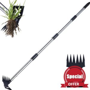 ROCKY&CHAO Weed Puller Tool with Long Handle - 150CM Manual Weeder Remover Tool