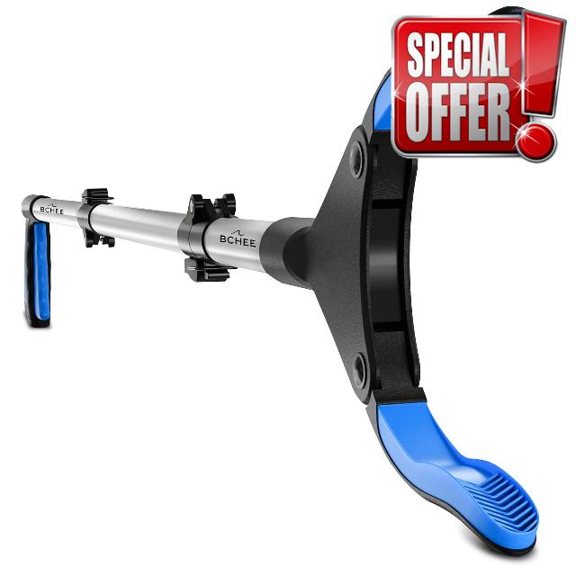 BCHEE Litter Picker Stick 110cm 43" Strong Extended Reach Foldable Grabber Tool | UK Small Business | Rotating Precision Jaws | Upgraded Design | Garden Waste | Beach Cleans | Multi-buy Discou