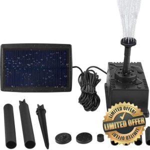 Cloudpower Solar Pond Filter 1.5W 7V Solar Powered Water Pump 180L/H Solar Pond Pumps Small Pond Pump And Filter For Garden Water Features Pool