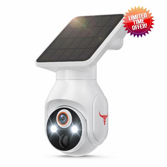 FameVibe 1080p Security Camera Wireless with Solar Panel