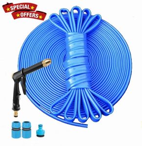 HGLCM Reinforced Garden Hose Pipe with Spray Nozzle Fittings