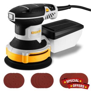 DEKOPRO Random Orbit Sander 300W with 16Pcs Sandpapers