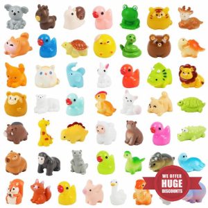 KIPEREE 50pcs Mini Resin Animals Mixed – Tiny Resin Animal Figures for Fairy Garden Accessories