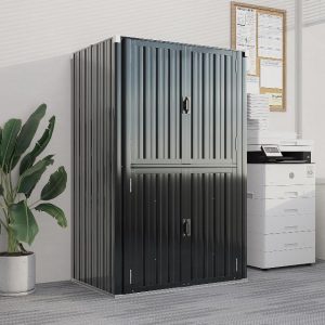UNIONLINE Outdoor Tall Storage Garden Cabinet Shed Grey
