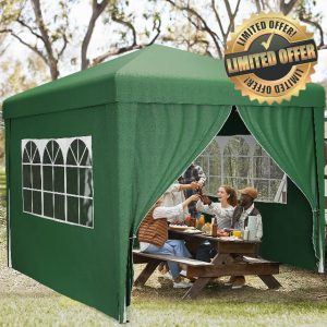 YITAHOME 3x3Meter Outdoor Pop Up Gazebo with Sides and Windows