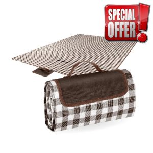 Straame Waterproof Picnic Blanket – Large 200x140cm Foldable Outdoor Blanket with Carry Handle – Ideal for Camping