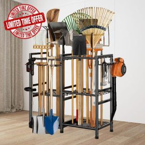 Mobile Garden Tool Storage Rack
