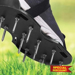 Lawn Aerator Shoes for Glass Buckle Grass Spike Shoes with Stainless Steel Shovel