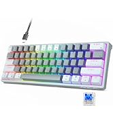 AULA 60 Percent Wired Mechanical Gaming Keyboard, 29 RGB Backlit Custom Hot Swappable Keyboard, B...