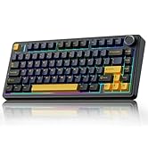 AULA F75 75% Wireless Mechanical Keyboard,2.4Ghz/Type-C/BT5.0 Mechanical Keyboard,Side Engraved G...