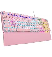 Close-up shots of mechanical keyboard showing RGB lighting effects through transparent keycaps, with rainbow color patterns visible.