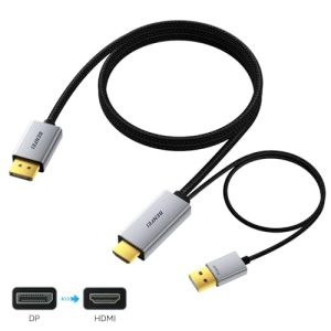 Unidirectional DP (Source) to HDMI (Display) with USB 5V/1A power supply support HDR/DSC/HDCP 2.3 for AMD NVIDIA PC