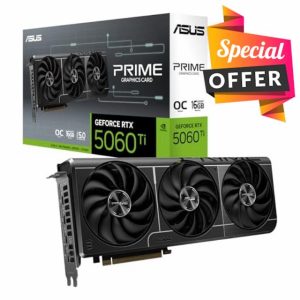 ASUS Prime GeForce RTX 5060 Ti 16GB GDDR7 OC Edition Graphics Card The SFF-Ready (PCIe 5.0