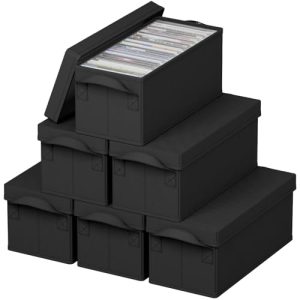 Stackable CD Case Organizer with Lid