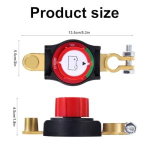 Heavy Duty Battery Power Cut Master Switch Negative Terminal Shut On/Off for Car Truck RV Boat Marine