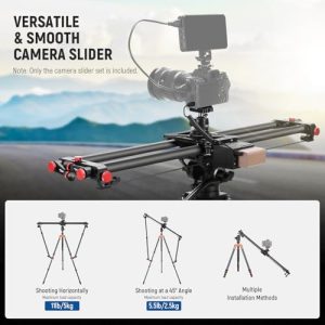 App Wireless Control DSLR Carbon Fiber Dolly Rail Slider with 4400mAh F750 Battery (Charger Not Included)