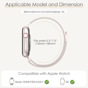 Magnetic Clasp Adjustable Metal Bands for iWatch Series 10 9 8 7 6 5 4 3 2 1