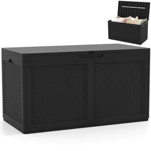 Waterproof Resin Deck Box Bench with Lockable Lid