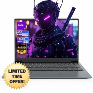 Laptop Computer Core i7 (Up to 3.1GHz) Laptop PC 14.1 Inch 1920*1080 Full HD IPS Computer 8GB RAM 256GB SSD WiFi5 Bluetooth4.2 USB3.0*3 Ethernet Interface HDMI Port For Bussiness 4500MAH Battery Life