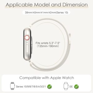 Magnetic Clasp Adjustable Metal Bands for iWatch Series 10 9 8 7 6 5 4 3 2 1