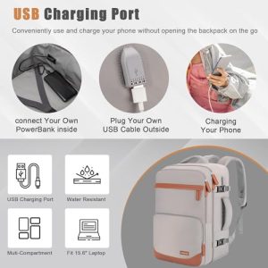 Water-Resistant Carry On Backpack for Men Women