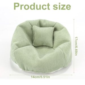 Cute Mini Doll Bean Bag Chair for Toy House Seat Sofa Furniture Collection Decoration and Display