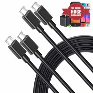 [2Pack] 60W 1.5M/5FT Fast Charge-AC Adapter Replacement Cable for Switch 2