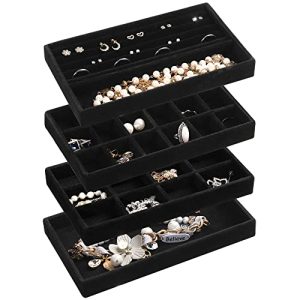 Stackable Velvet Jewellery Trays