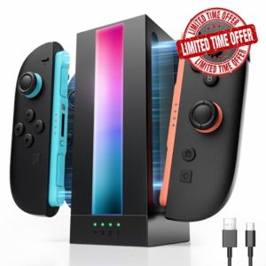 JSAUX EnergyFlow Charging Dock for Nintendo Switch 2 JoyCon Controllers