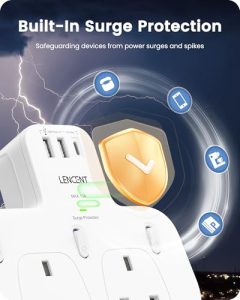 Surge Protected Multi Plug Adapter
