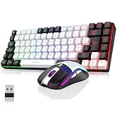 RedThunder K84 75% Wireless Gaming Keyboard and Mouse Rainbow Backlight UK Layout 85 Keys TKL Ult...