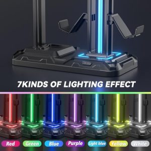Controller Holder Stand with 6 Detachable Hooks for Desktop PC Gaming Accessories