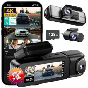 BOTSLAB 3 Channel 4K Dash Cam Front and Rear Inside