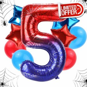 Spider Themed Birthday Balloons Set