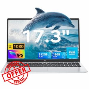 ACEMAGIC 17.3 Inch FHD Laptop with Quad-Core N97 Processor up to 3.6GHz
