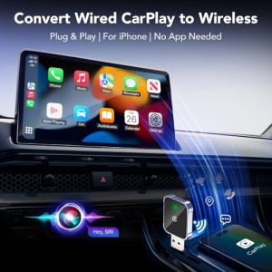 2025 Upgrade Mini USB Wired to Wireless Car play Adapter for iPhone