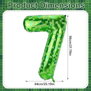 40 Inch Giant Foil Number Balloons for Kids Boys Girls Birthday Anniversary Game Theme Party Decorations Supplies (Number 7)