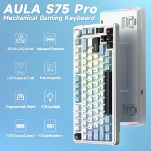 BT5.0/2.4G/USB-C Mechanical Keyboards with Screen & Multifunction Knob