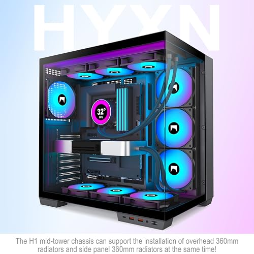 Dual Chamber Mid-Tower Gaming PC Case