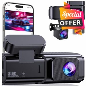 Dash Cam Front and Rear 2.5K+1080P