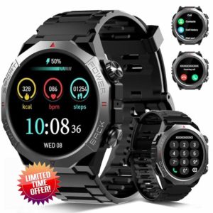 Qecnato Military Smart Watch for Men