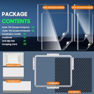 [2 +2 Pcs Inside and Front Screen Protector] With Accessories