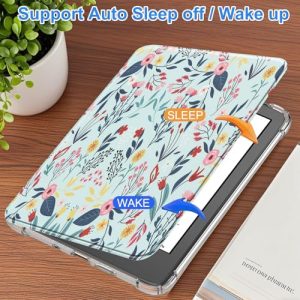 Ultra Slim Clear Soft Flexible Transparent TPU Back Cover with Auto Wake/Sleep-Spring Boom