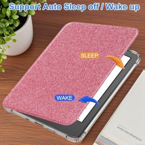 Ultra Clear Soft Flexible Transparent TPU Back Cover Light Shell with Auto Wake/Sleep for Kindle 2024/2022 11th Gen.