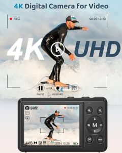 2.8 Inch 64MP UHD Compact Camera with 32GB Card