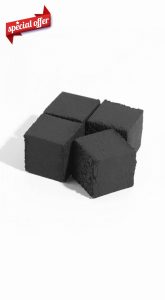 Coconut Shisha Charcoal Coal (25mm Cubes) for Hookah BBQ 1 kg - 64 Pieces - Nicotine Free