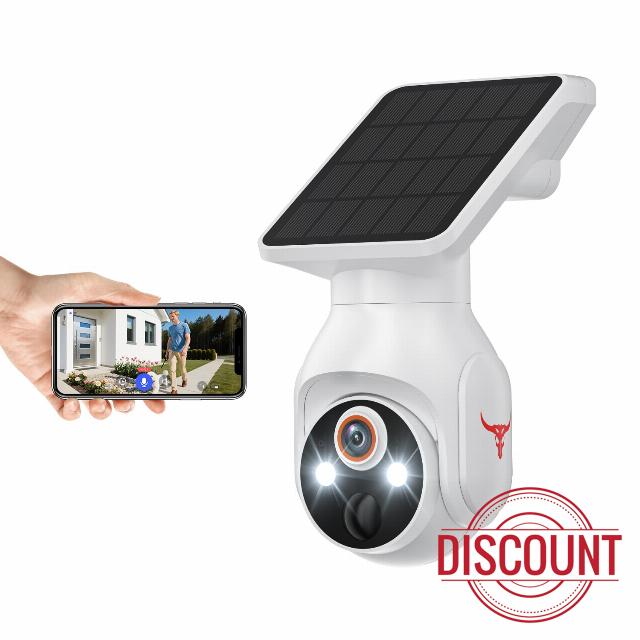 Novaquill 1080p WiFi Security Camera with Solar Panel