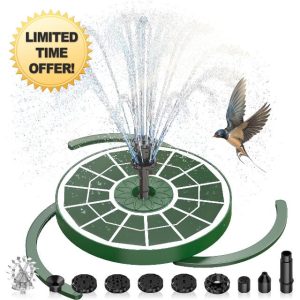 AISITIN Solar Fountain with Various Spray Effects